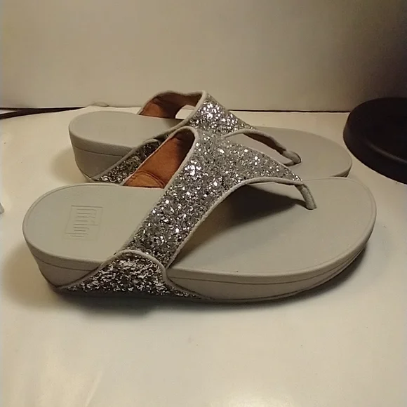 FitFlop Lulu Glitter Thong Flip Flop Sandals Women's sz 8. - Picture 2 of 11